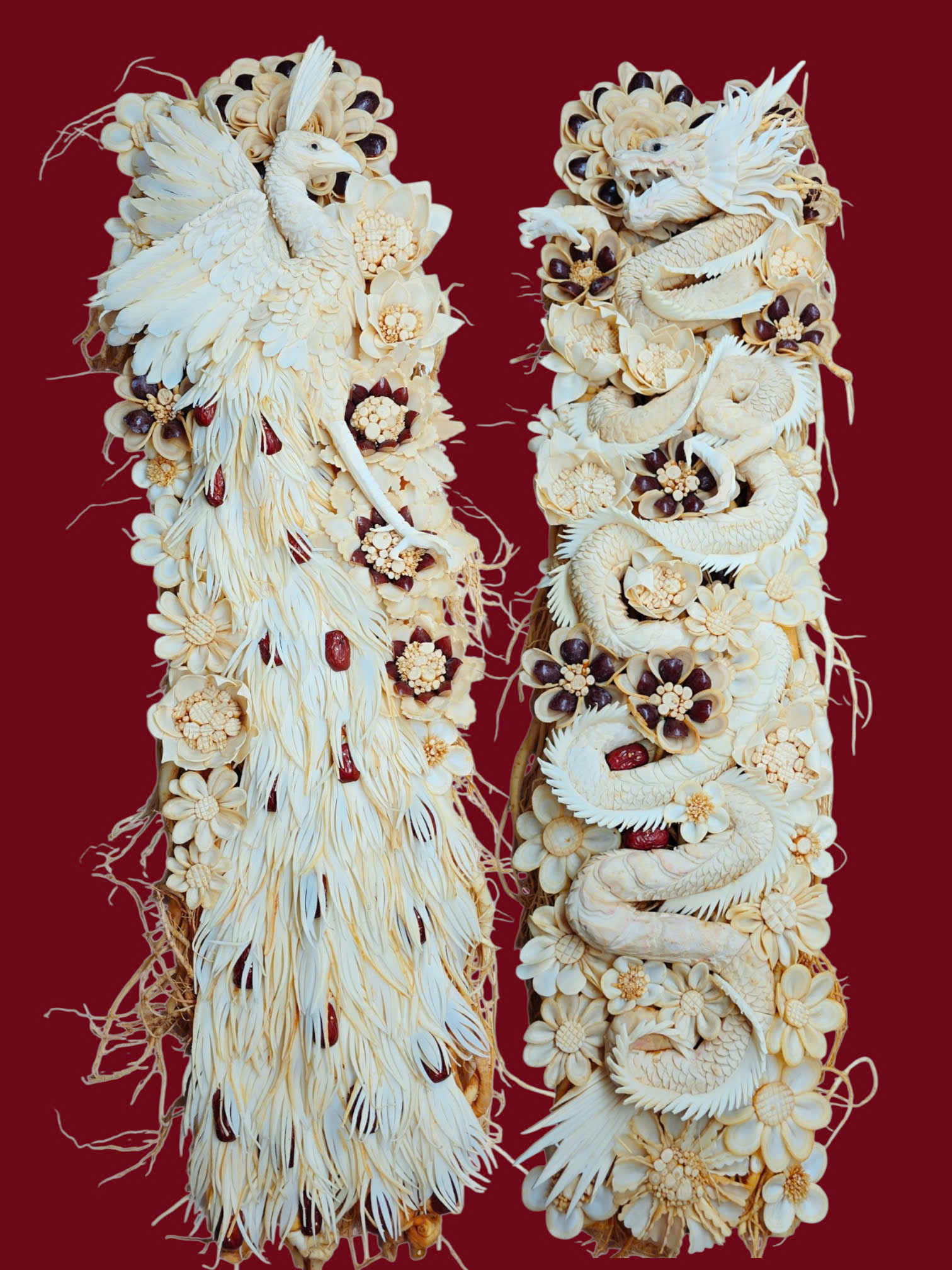 mẫu sâm điêu khắc long phụ sum vầy 70 vip