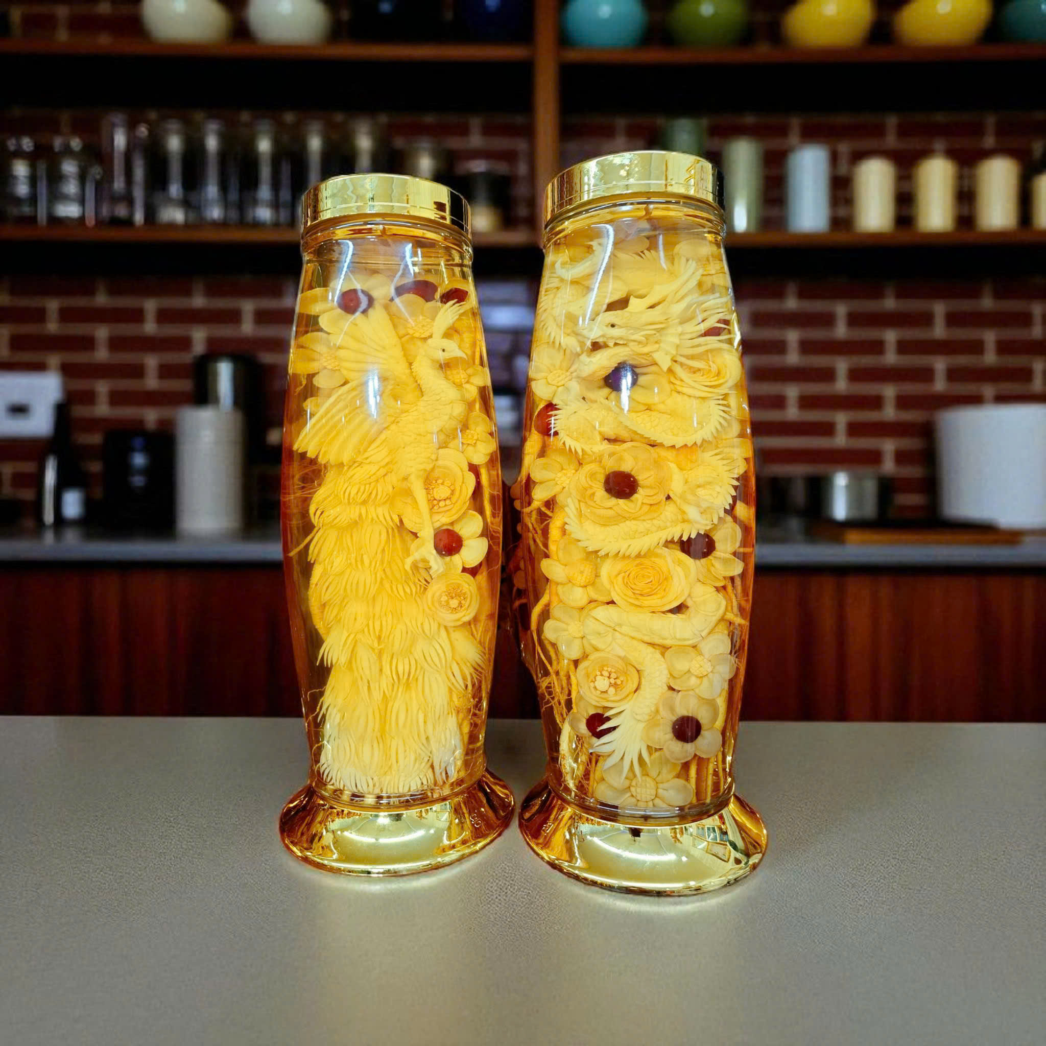 mẫu sâm điêu khắc long phụ sum vầy vip